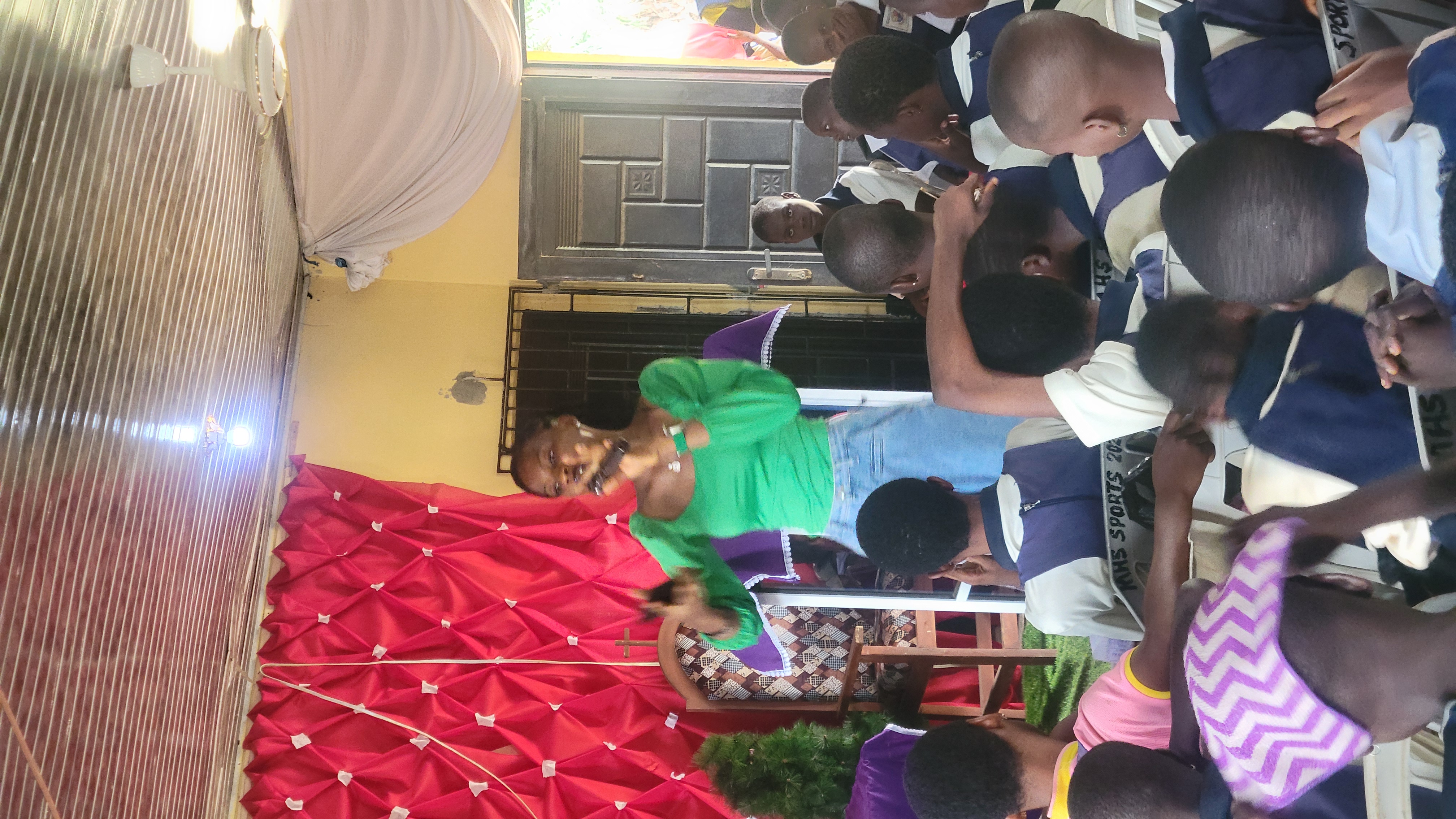 Dominion Akinrotimi at the Methodist High School girls outreach, March 2026